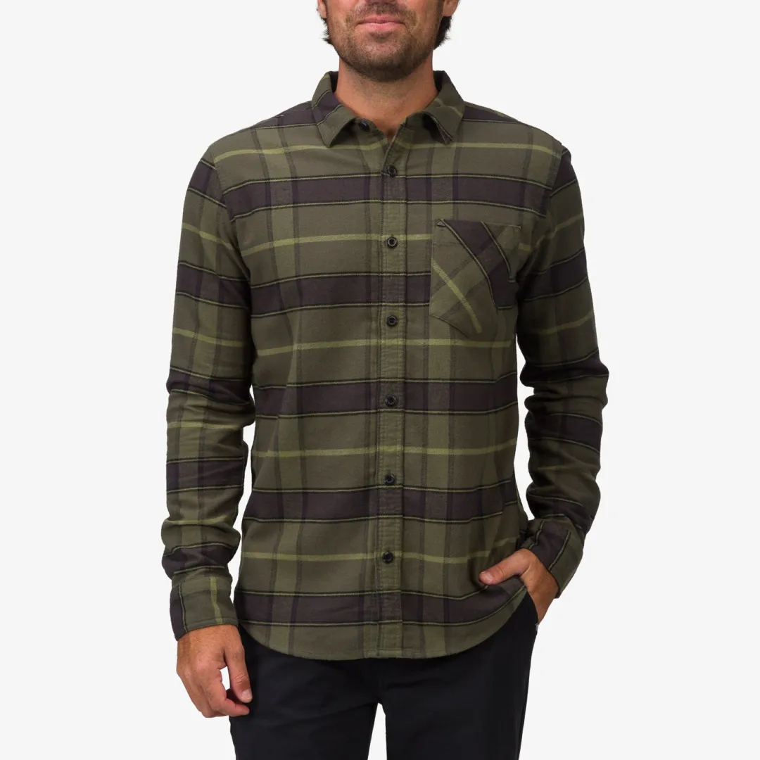 REEF Outerwear | Anders Long Sleeve  Woven Shirt Thyme