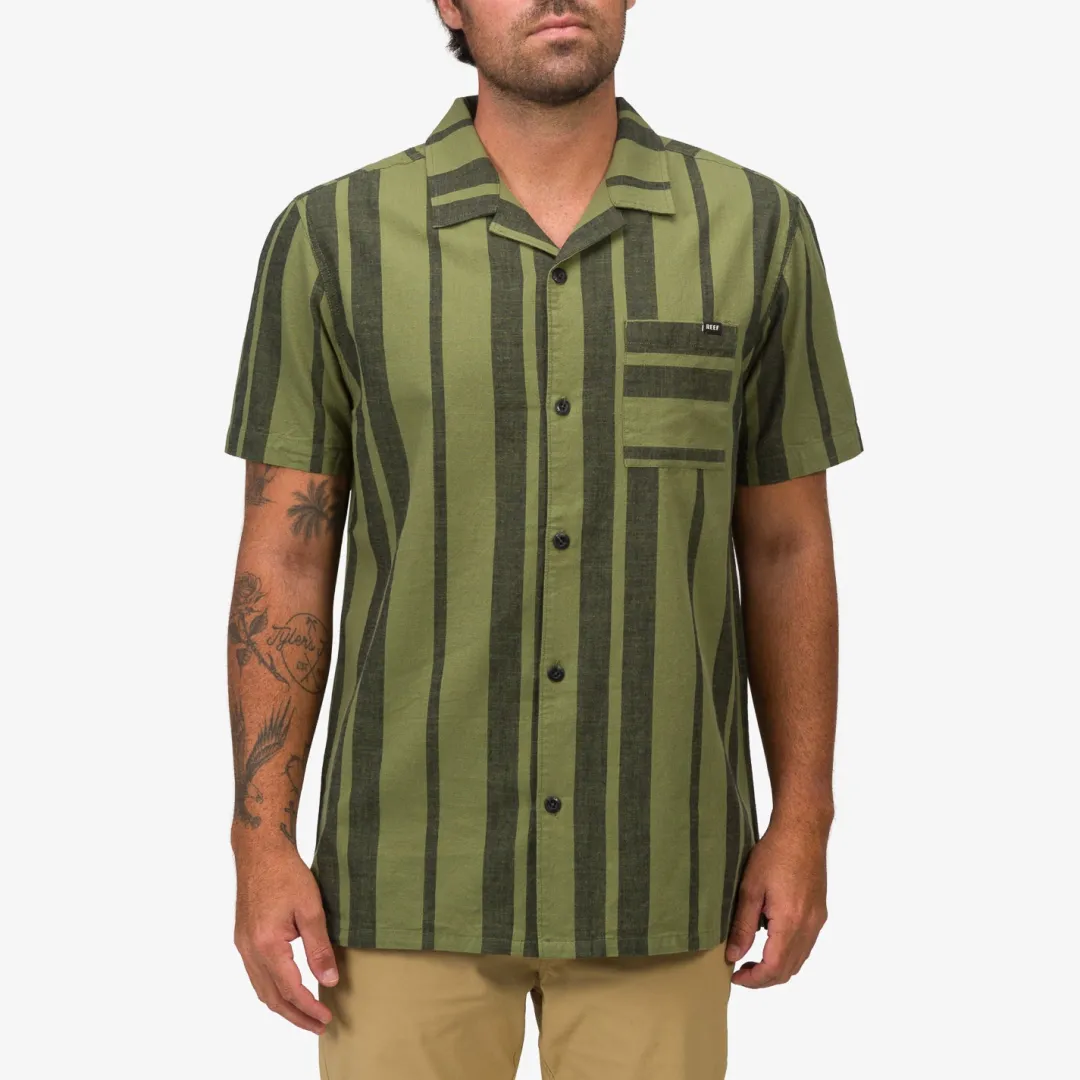 REEF Shirts & T-shirts | Angelo Short Sleeve Camp Shirt Olivine