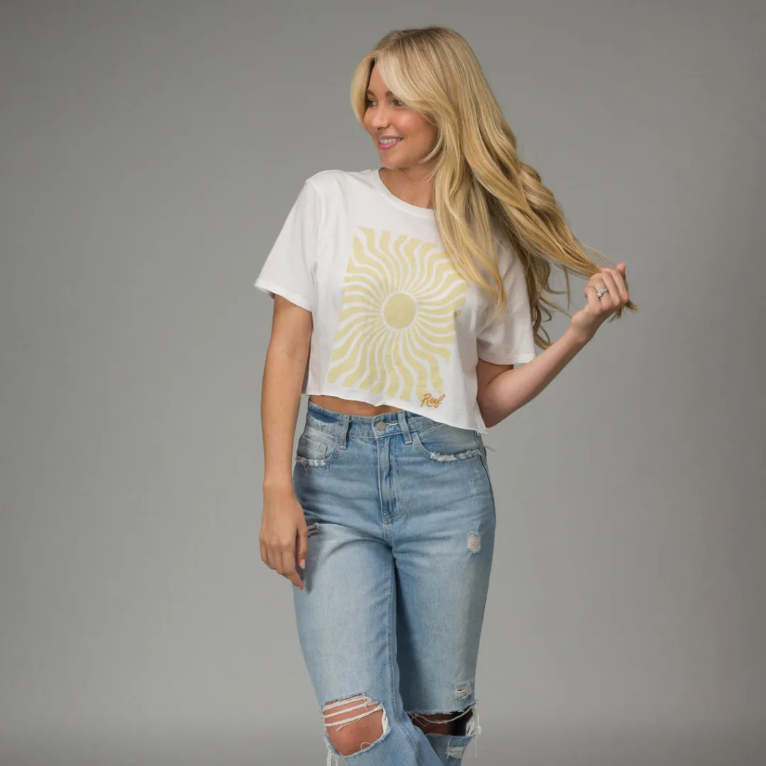 REEF T-shirts, Tanks & Dresses | Arya Crop Crew Tee Marshmallow