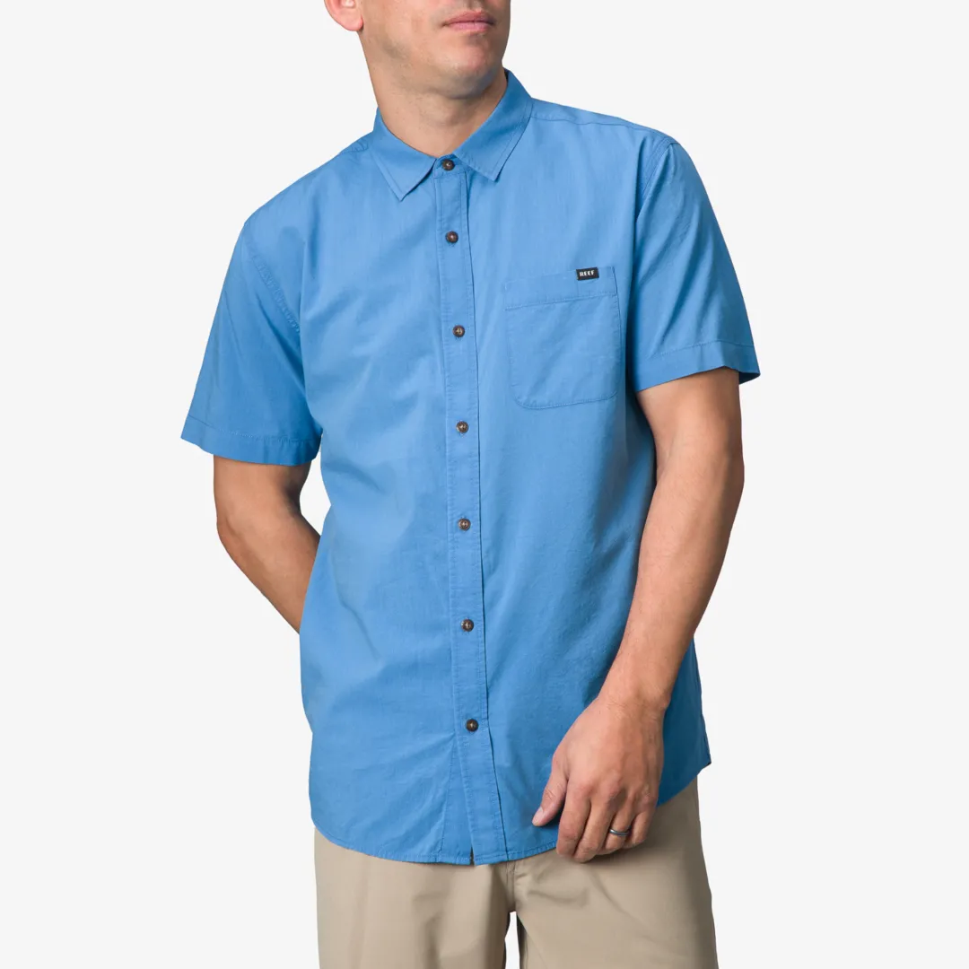 REEF Shirts & T-shirts | Collins Short Sleeve Shirt ParisianBlue