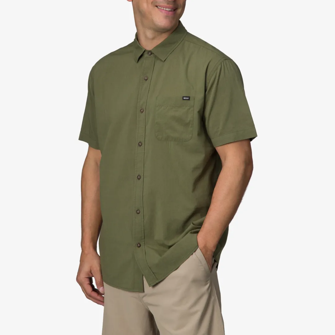 REEF Shirts & T-shirts | Collins Short Sleeve Shirt Olivine