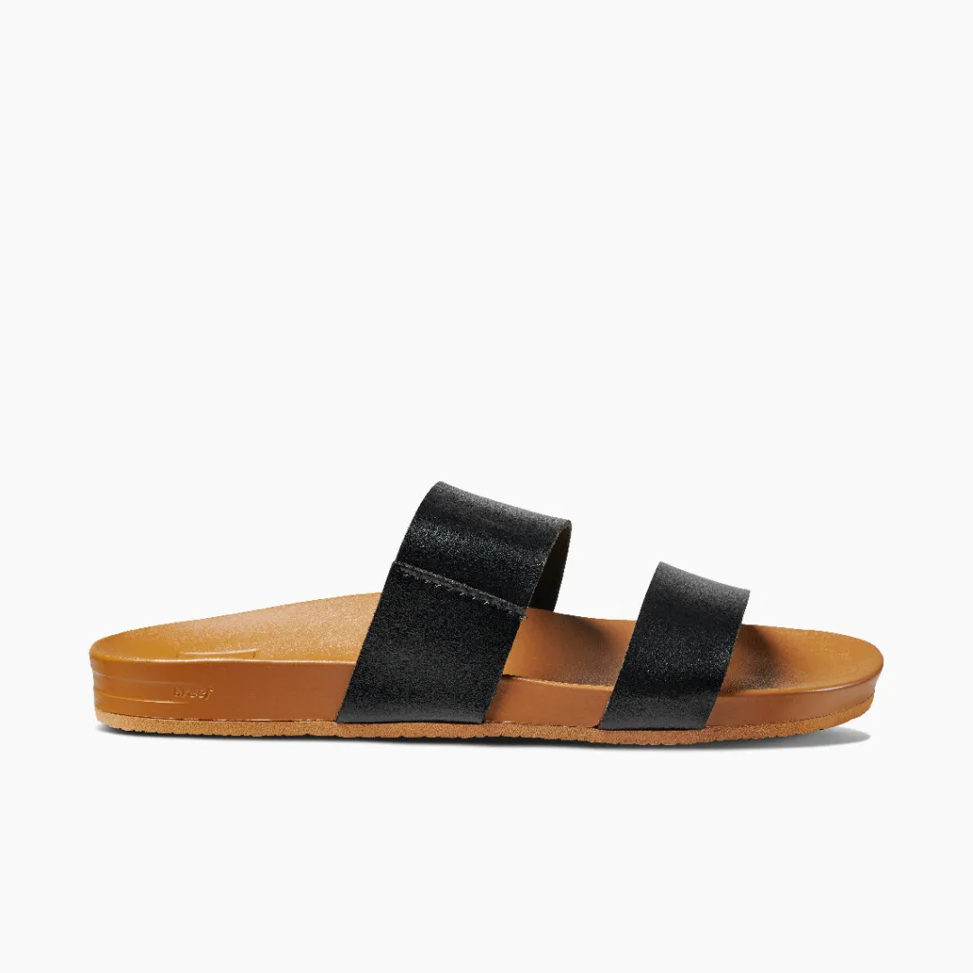 REEF Slides | Sandals | Cushion Vista Black/Natural