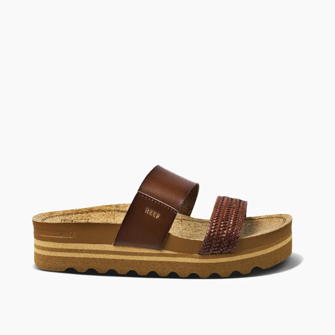 REEF Slides | Sandals | Cushion Vista Hi ChocolateBraid