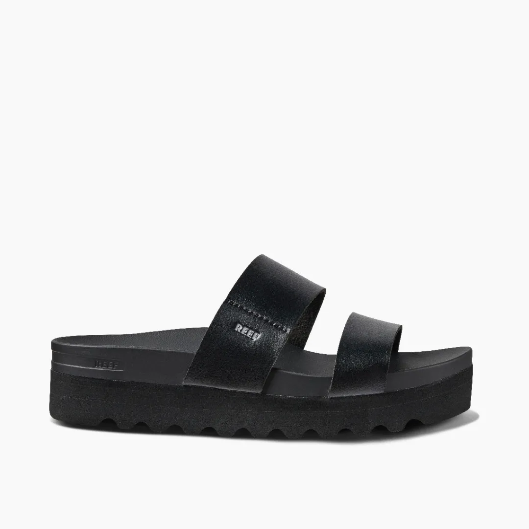 REEF Slides | Sandals | Cushion Vista Hi Black/Black