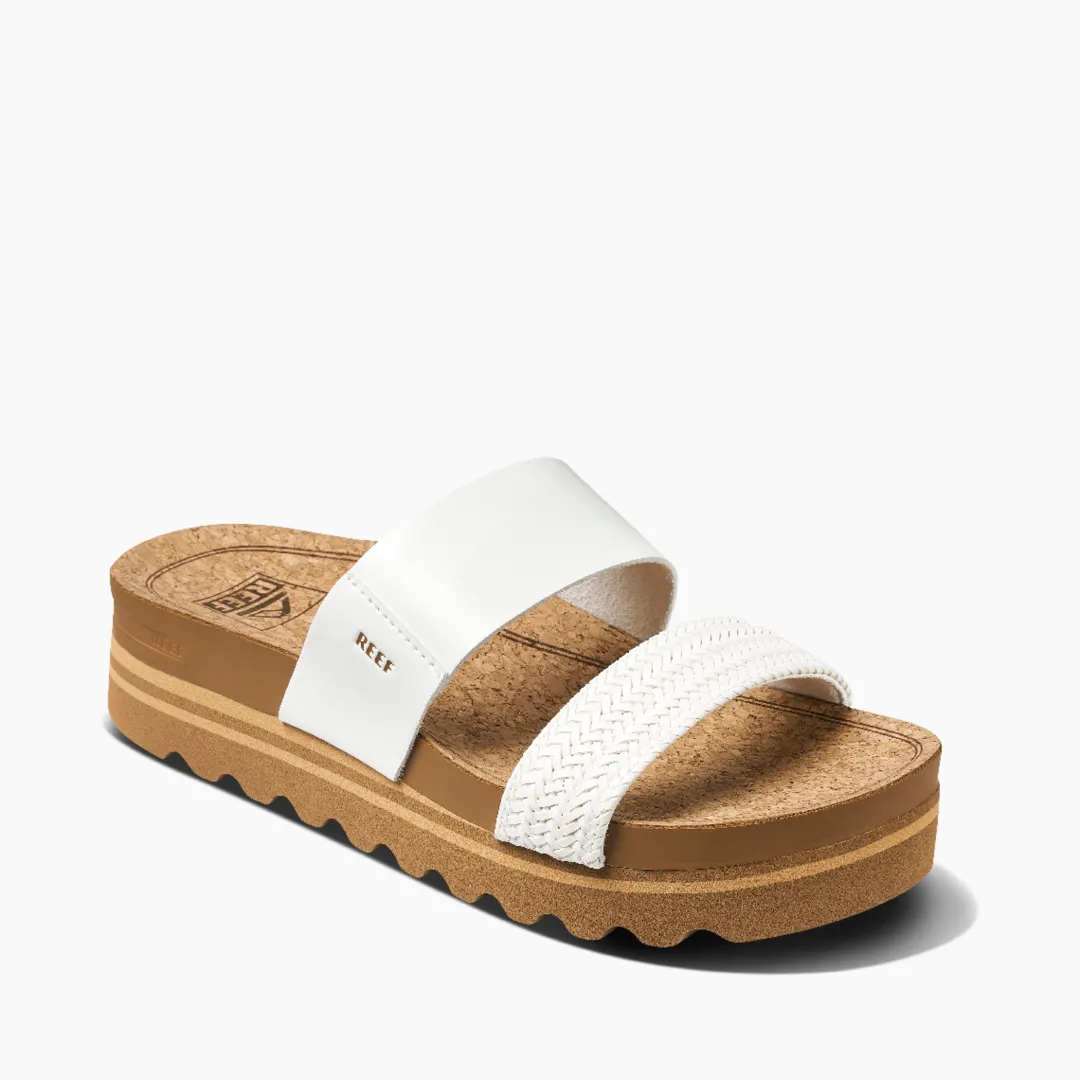 REEF Slides | Sandals | Cushion Vista Hi WhiteBraid