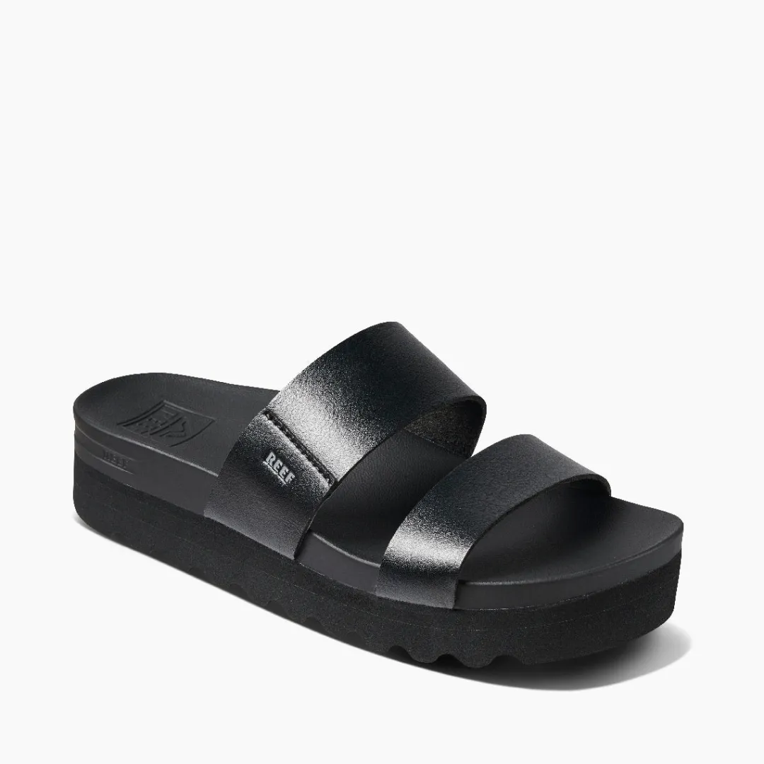 REEF Slides | Sandals | Cushion Vista Hi Black/Black