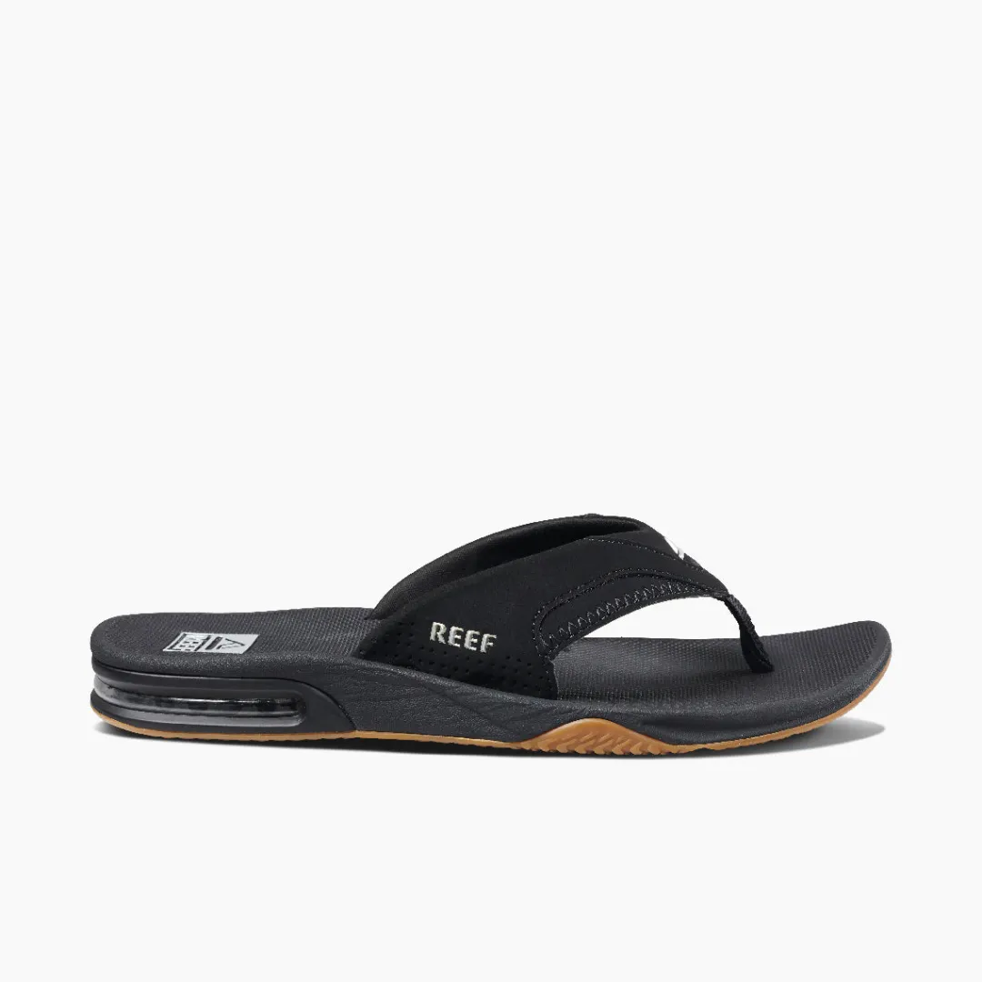 REEF Flip Flops | Sandals | Fanning Black/Silver