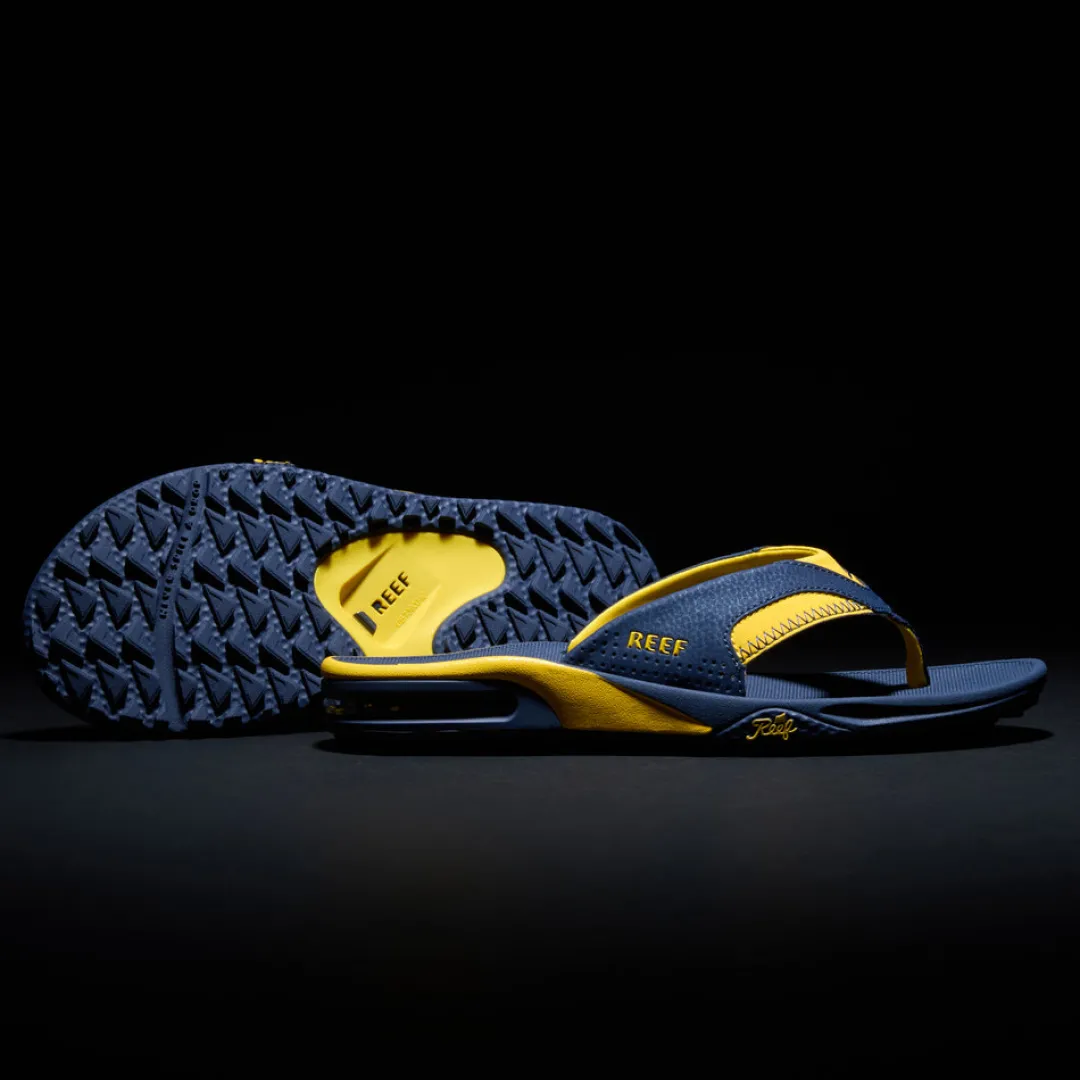 REEF Flip Flops | Sandals | Fanning Pregame Navy/Yellow