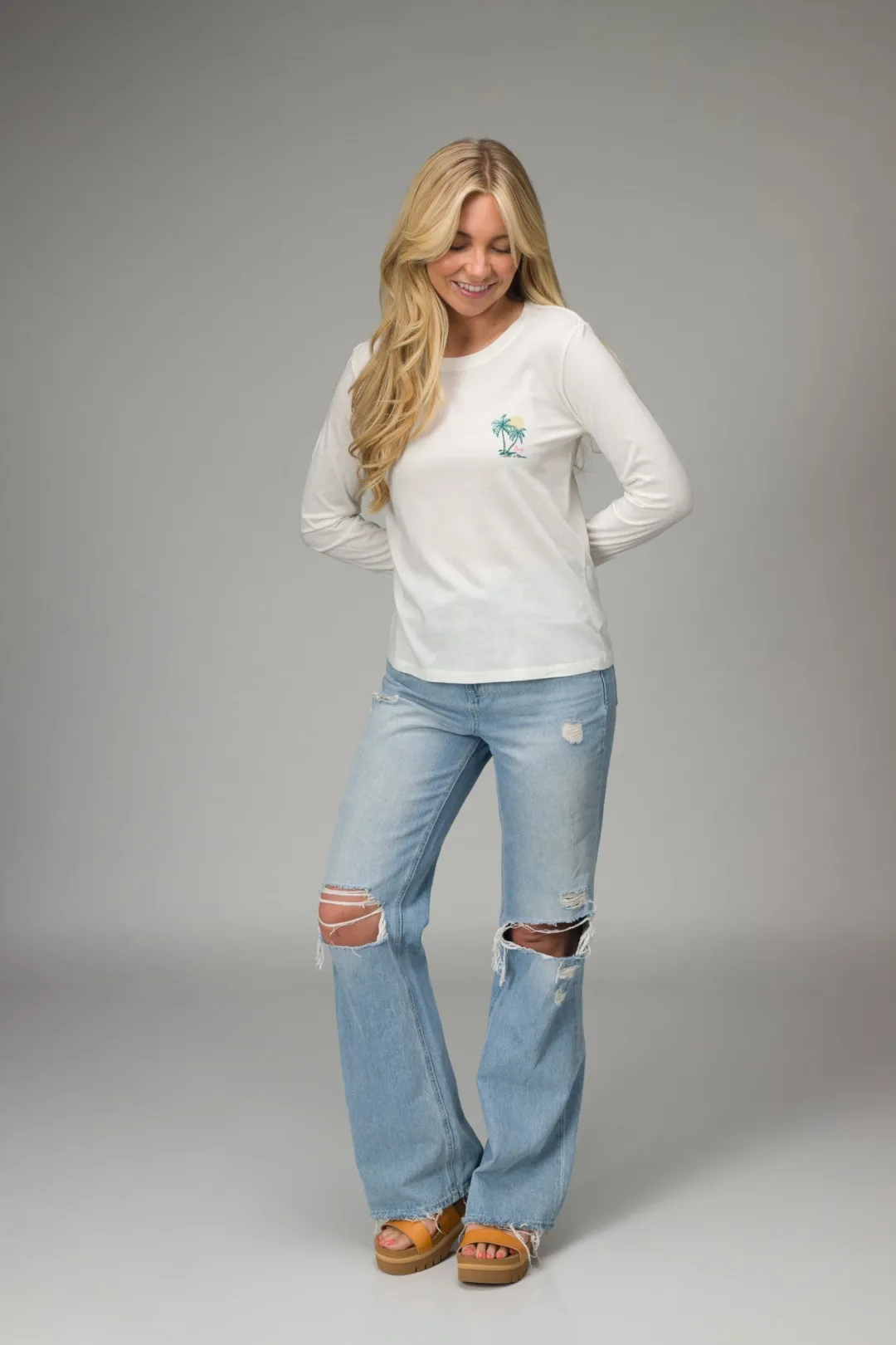 REEF T-shirts, Tanks & Dresses | Ines Long Sleeve Tee Marshmallow