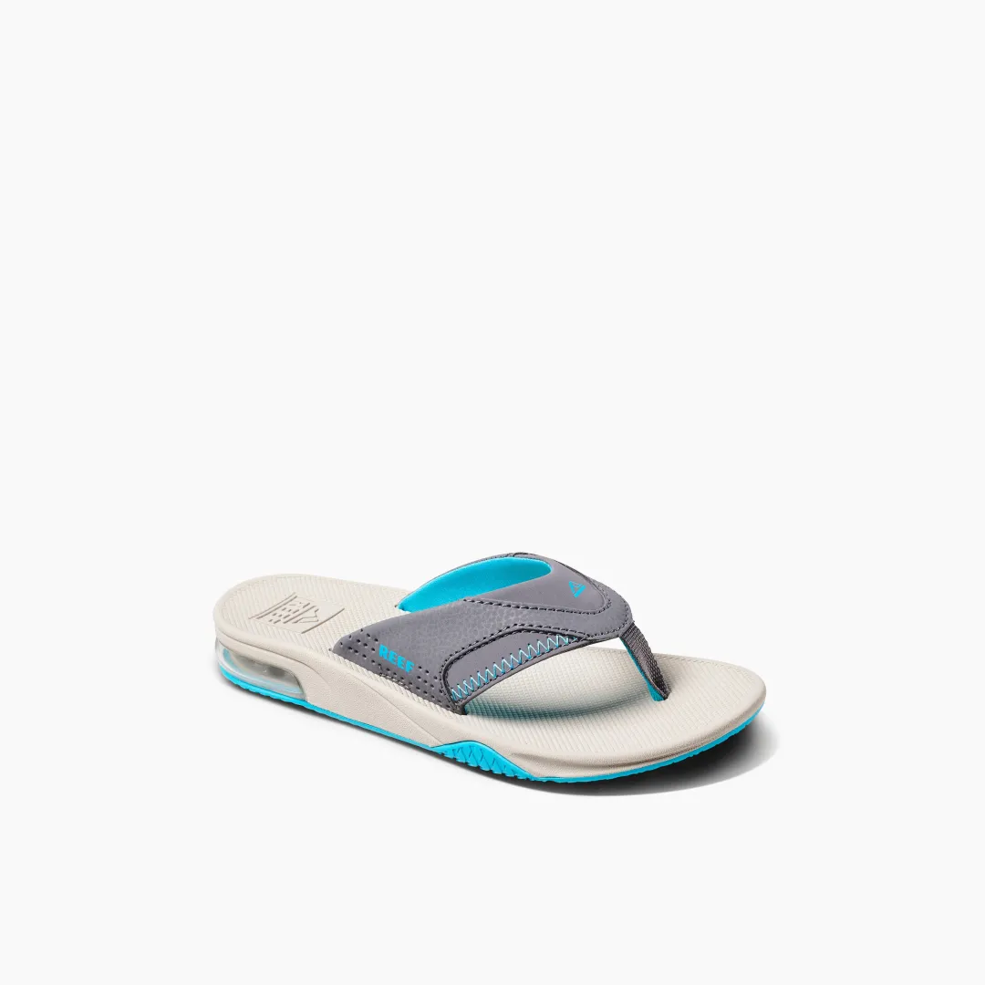 REEF Kids Water Friendly | Kids Fanning Grey/Aqua/Oak