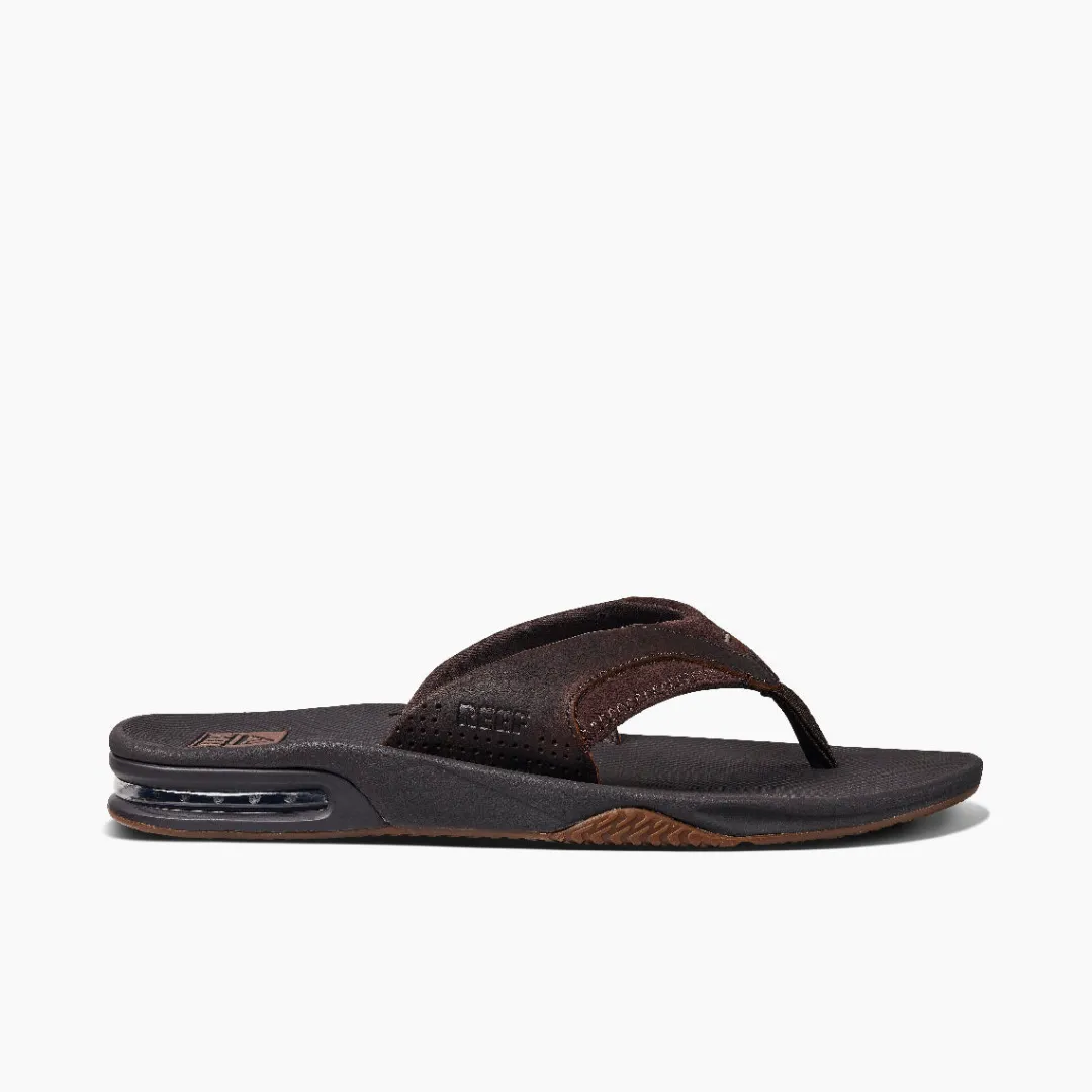 REEF Sandals | Leather Fanning DarkBrown