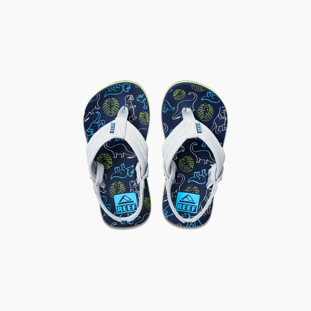 REEF Kids Ahi | Kids Water Friendly | Little Ahi Navy/GreyDino