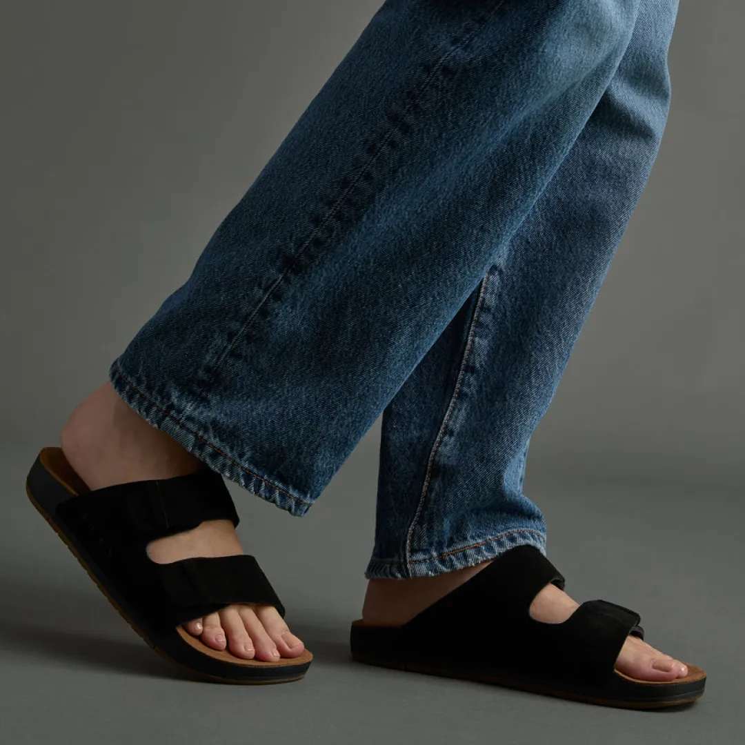 REEF Slides | Sandals | Ojai Two Bar Black/Tan