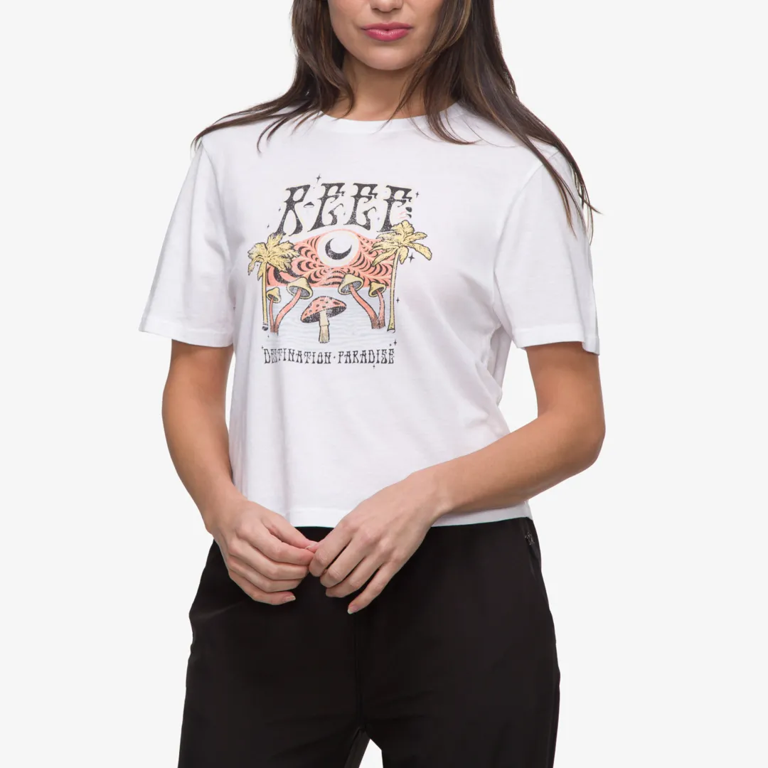 REEF T-shirts, Tanks & Dresses | Poster Child Short Sleeve Crop Tee BrightWhite