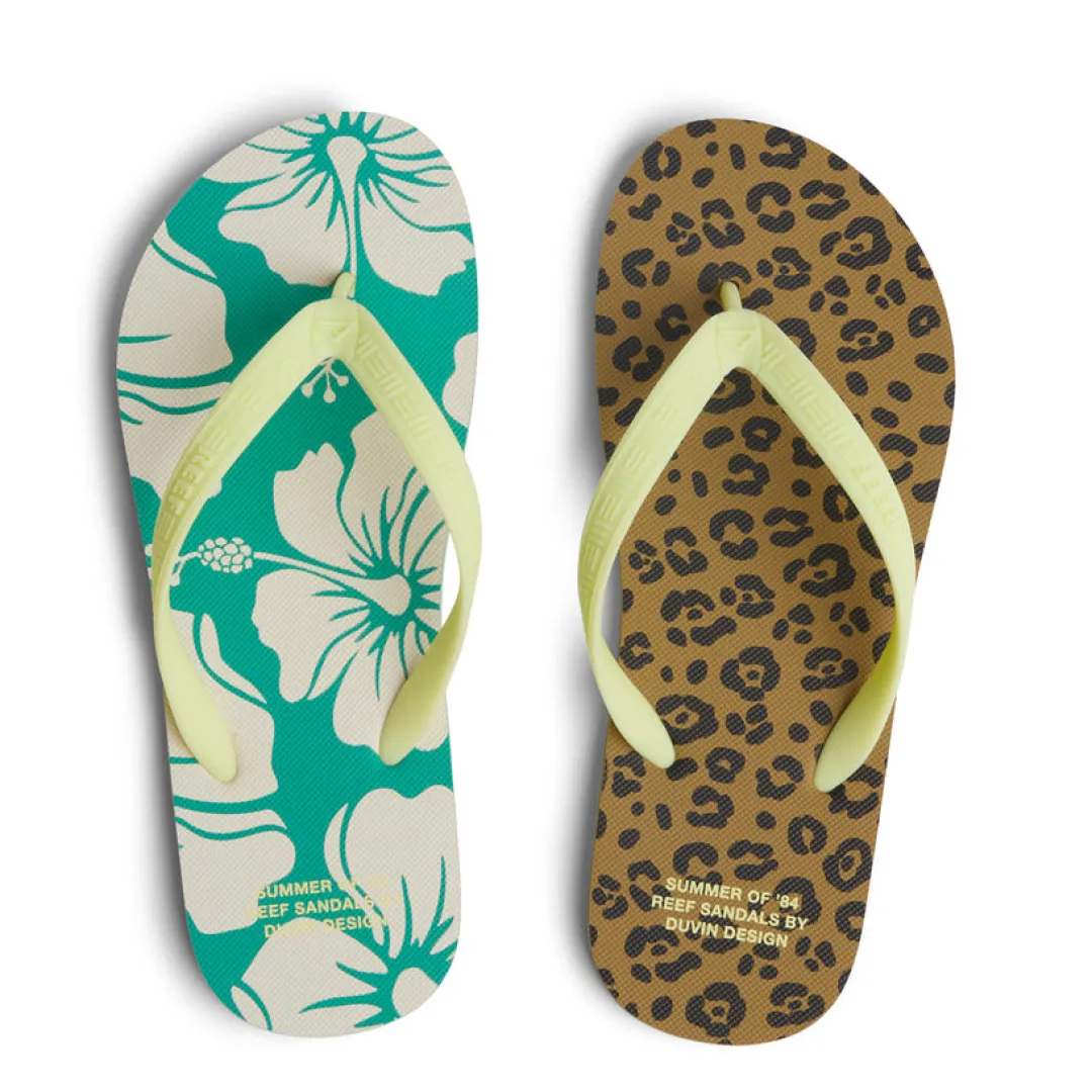 REEF Flip Flops | Sandals | Seaside X Duvin Floral/Leopard