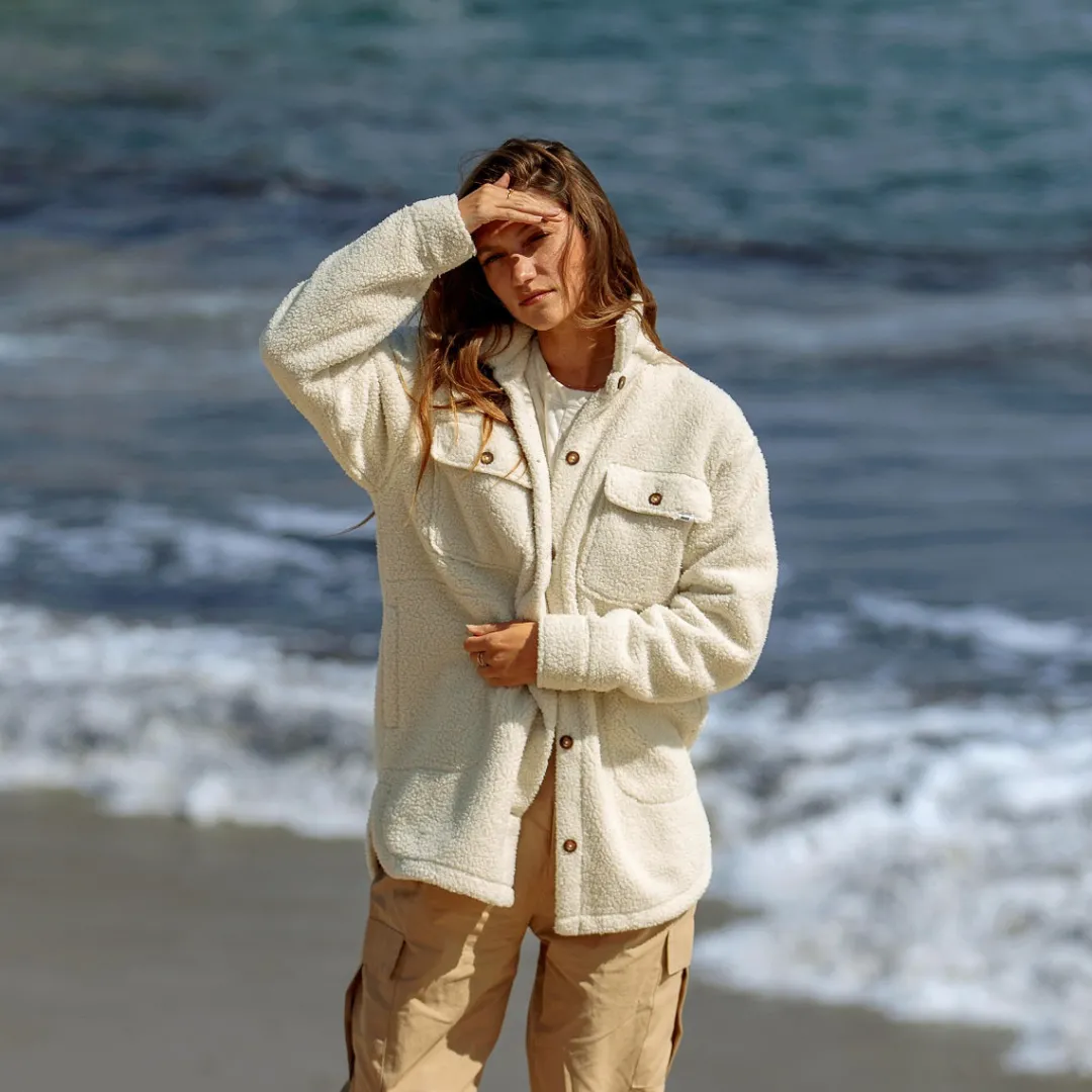 REEF Hoodies, Sweaters & Jackets | Sammie Sherpa Shacket AlmondMilk