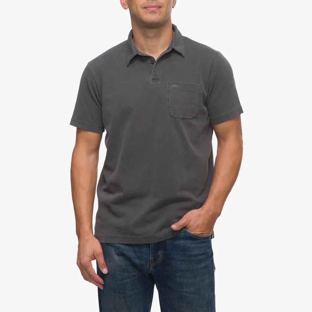 REEF Shirts & T-shirts | Walker Short Sleeve Polo PirateBlack