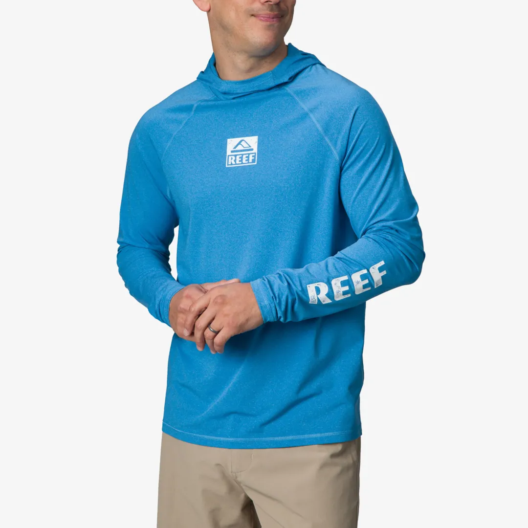 REEF Surf Shirts & Upf Apparel | Shirts & T-shirts | Wellie Long Sleeve Hooded Surf Shirt UPF 50 BrilliantBlue