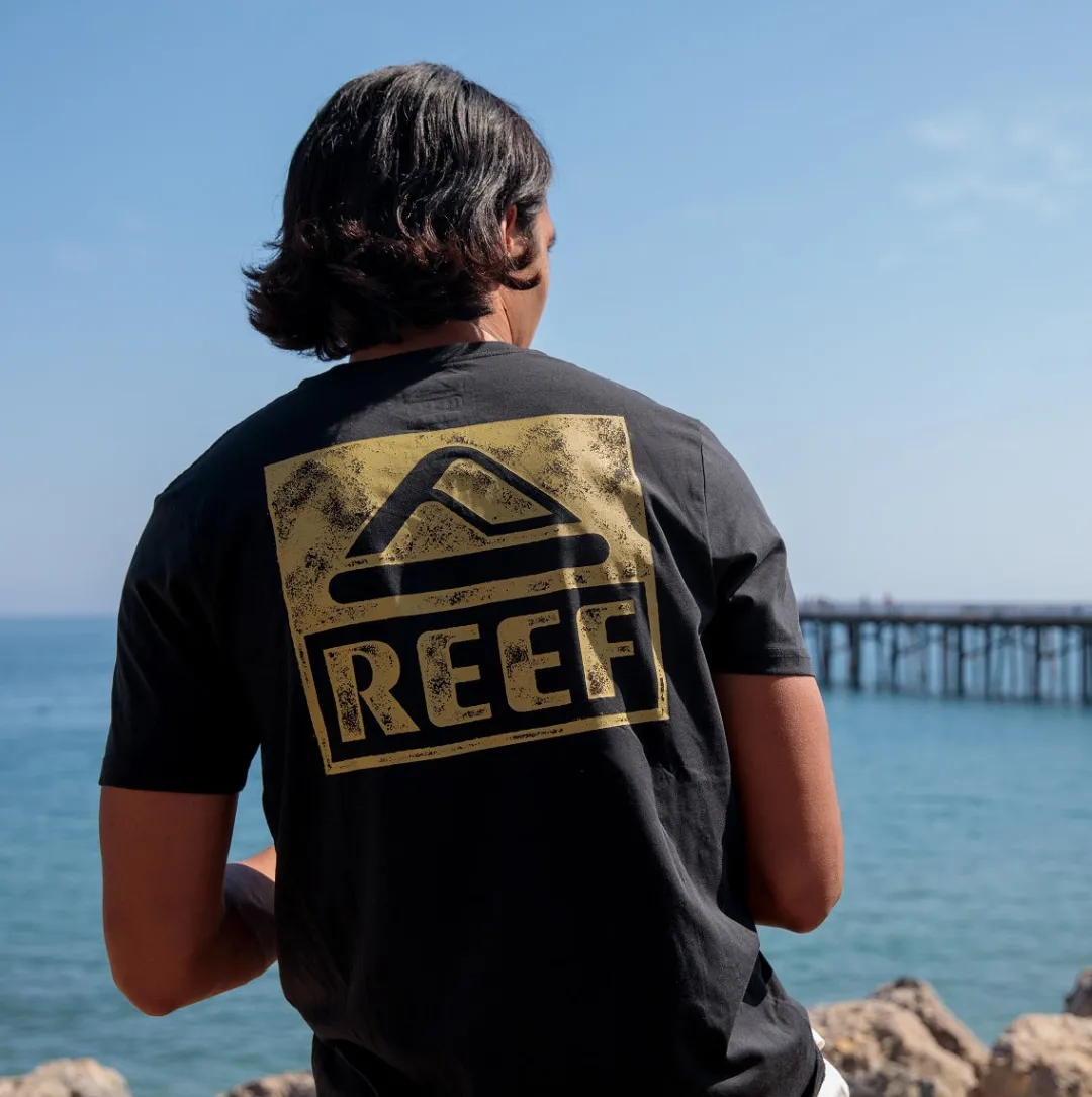 REEF Shirts & T-shirts | Wellie Short Sleeve Graphic Tee Caviar